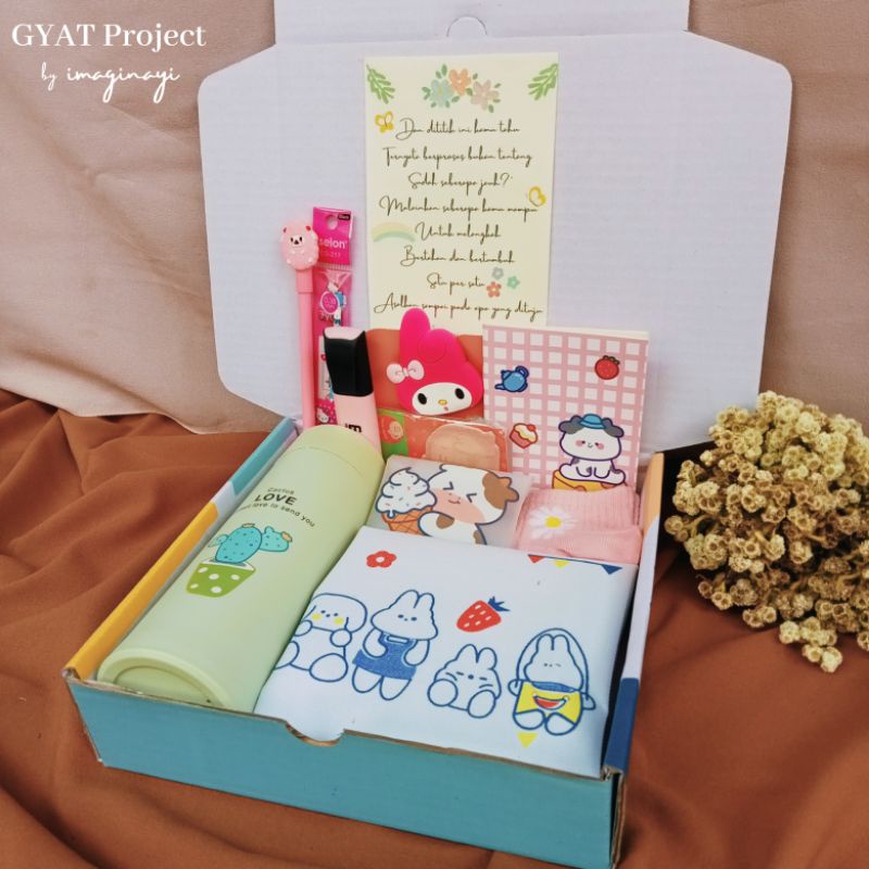 [ READY ] Paket Semangat Paket Alat Tulis Korea 10 in 1 Stationery Set Journaling Kit Aesthetic by G