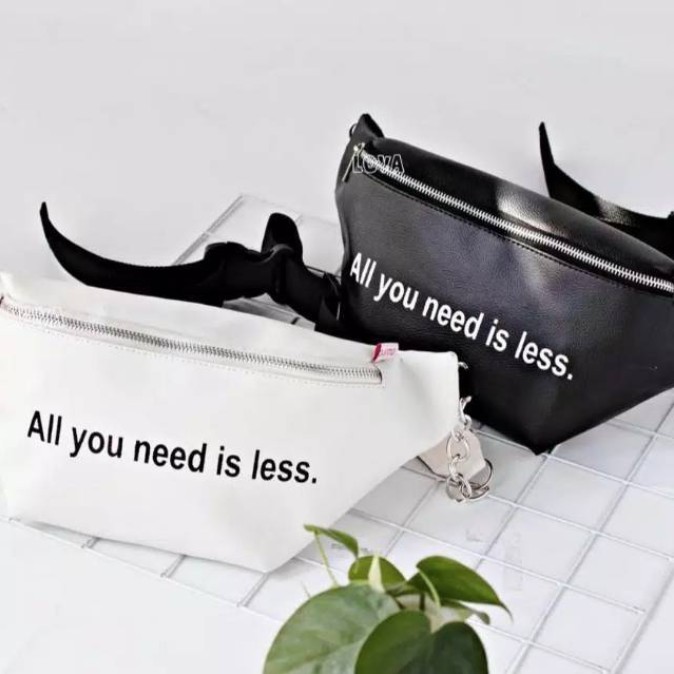 LJY29 Tas Pinggang Korea All You Need Is Less Waist Bag TKM