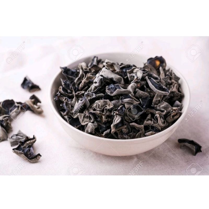 

Jamur Kuping Hitam Kering Premiun / Dried Black Fungus Kemasan 100 gram - 500 gram