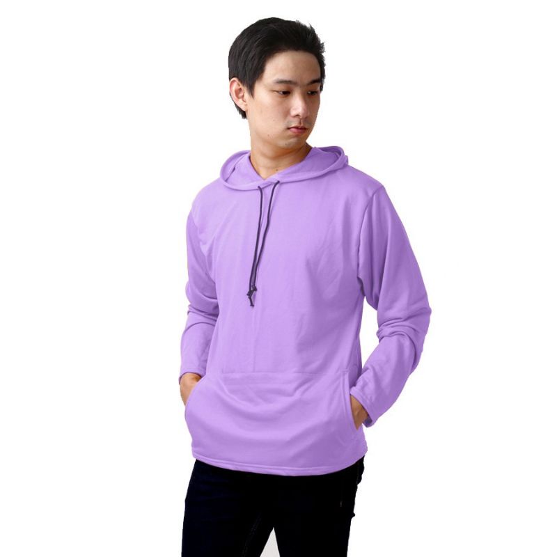 kaos Hoodie saku lengan panjang polos 2