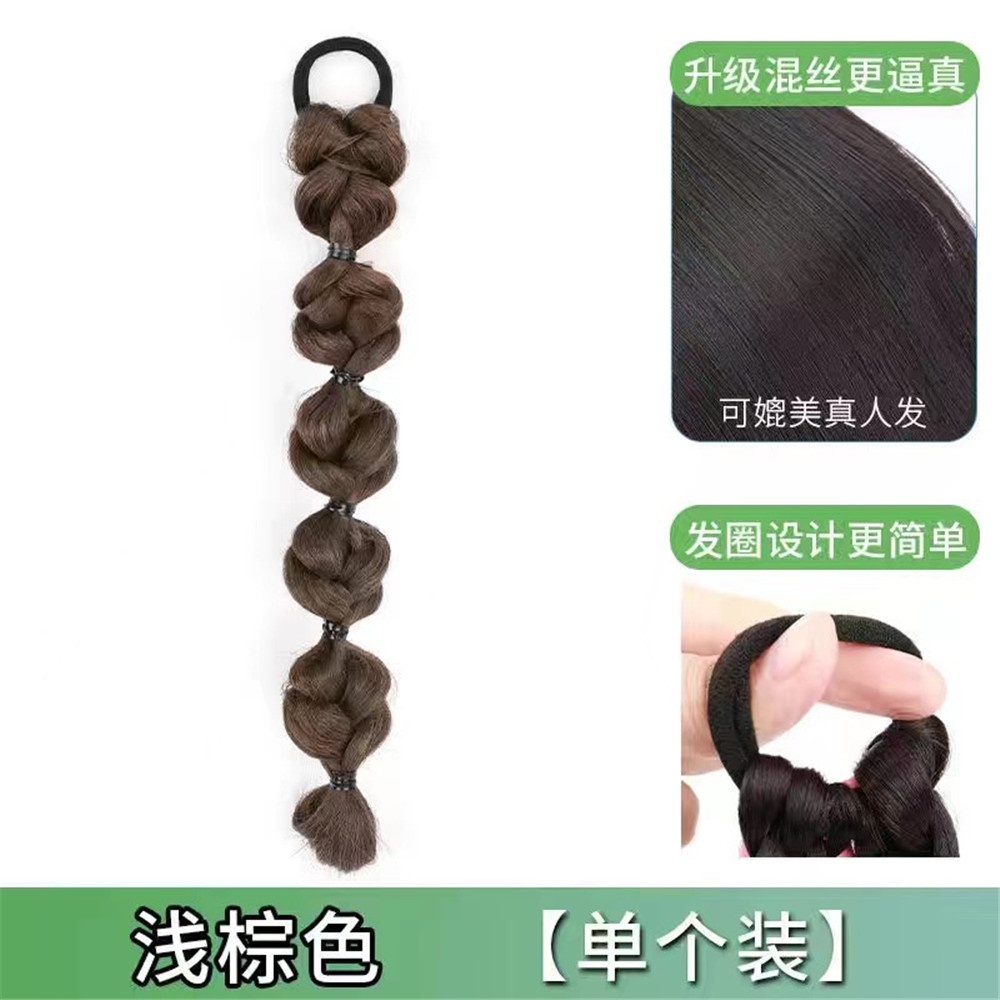 【COD Tangding】Wig Rambut Palsu Model Kepang Untuk Wanita