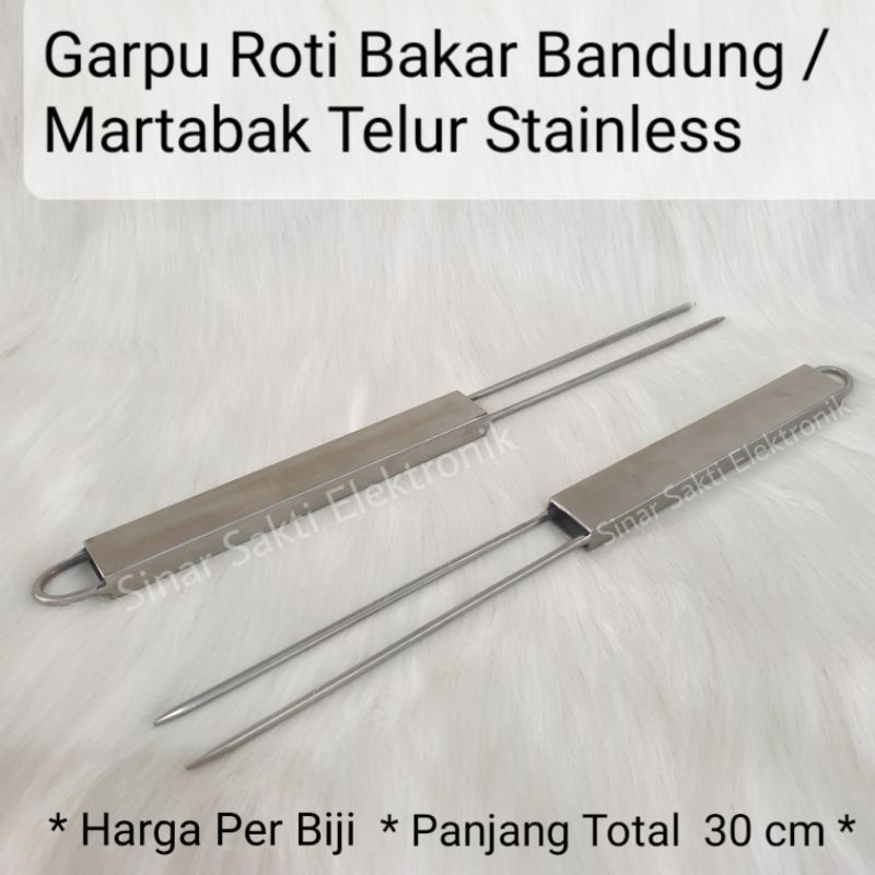 Garpu Roti Bakar Bandung Martabak Telur Stainless Steel Stenlis Tusuk Tusukan Makanan