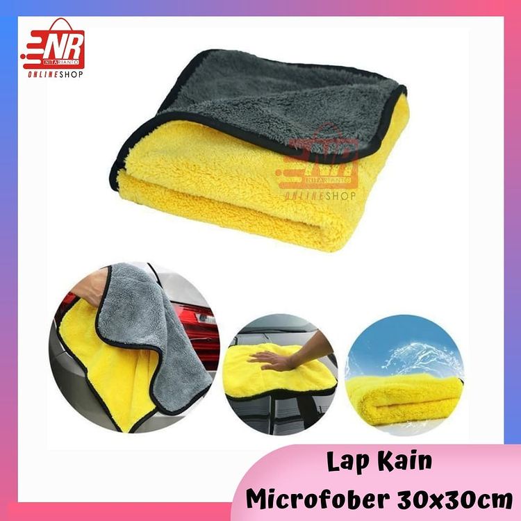 Kain Lap Microfiber - Lap Serbaguna Ukuran 30x30 Cm