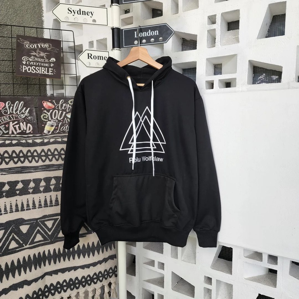 Zanah Style Wanita Terbaru Polu Triangle Hoodie Bahan Pleece Korean Style