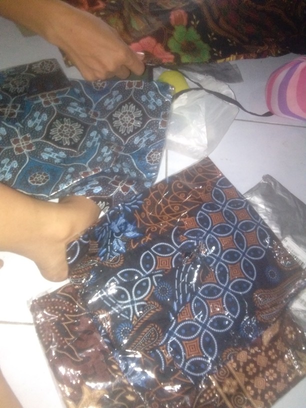 Termurah Batik Pria Asj Sa Hrb026 Kenongo Kemeja Tosca Pendek Pekalongan Padi M L Xl Sogan Tulis ::