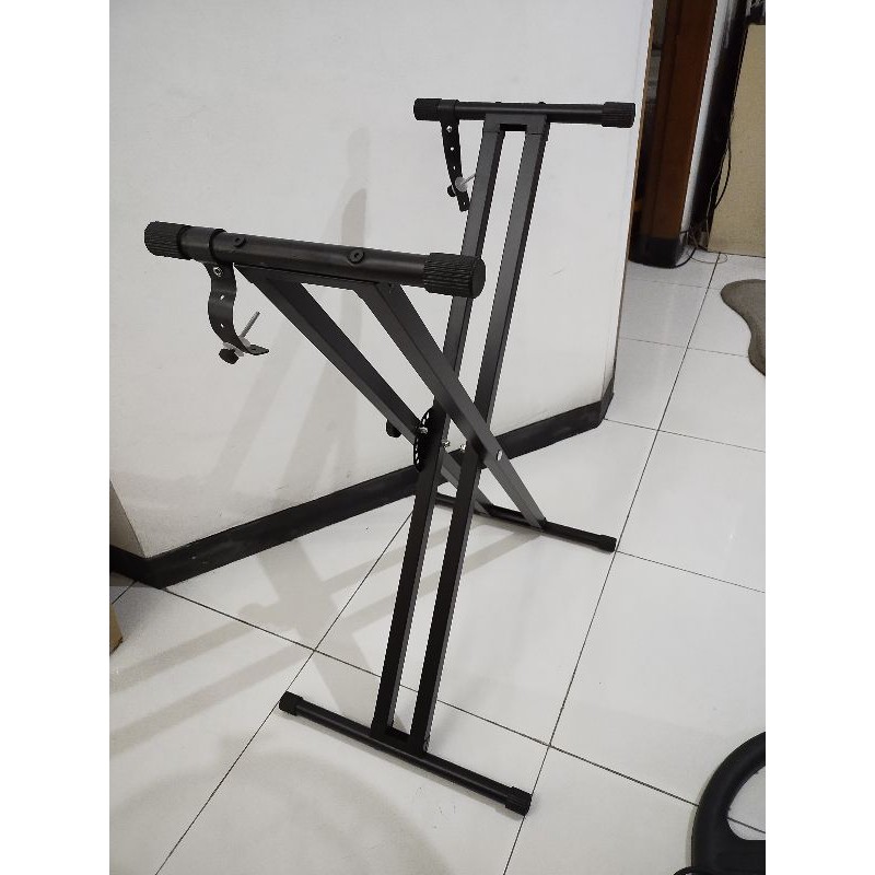 stand keyboard double kaki keyboard tiang dobel Stand keyboard besi doble