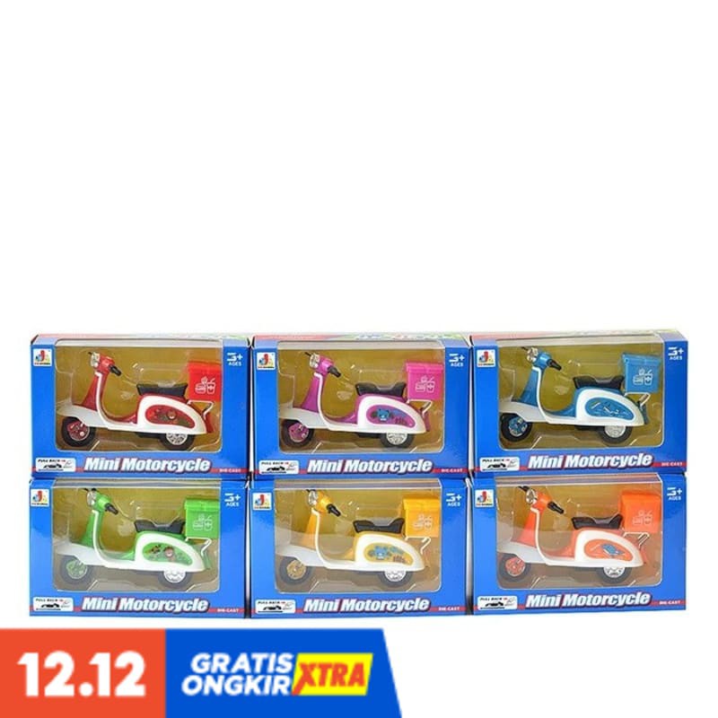 SUPER PROMO DIECAST MOTOR VESPA METAL | MINIATUR MOTOR SKUTER METAL TERMURAH