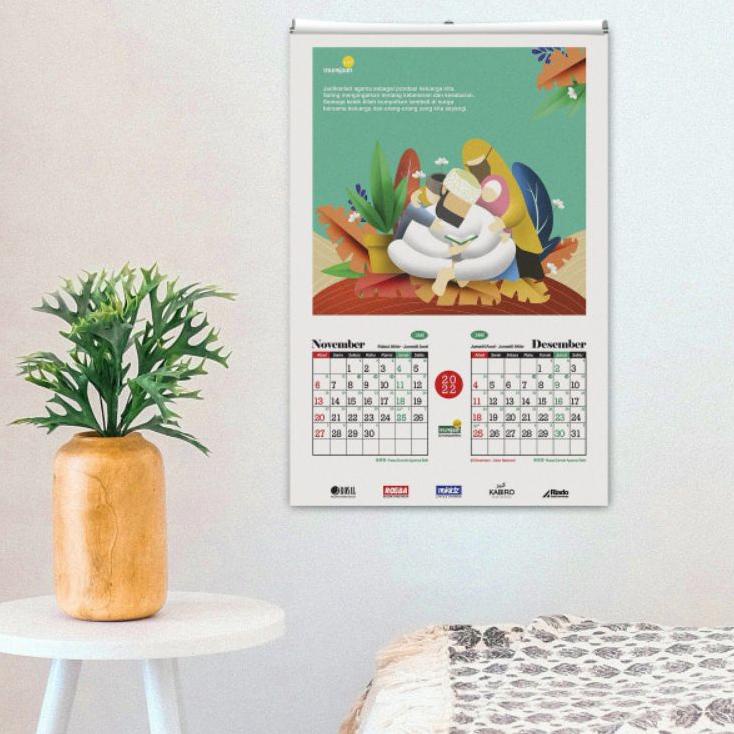 

YWW Kalender Dinding Islami by Rosal 2022 Masehi/1443 Hijriah kalendar jadwal puasa ayamul bidh hijriyah KQ76 ・