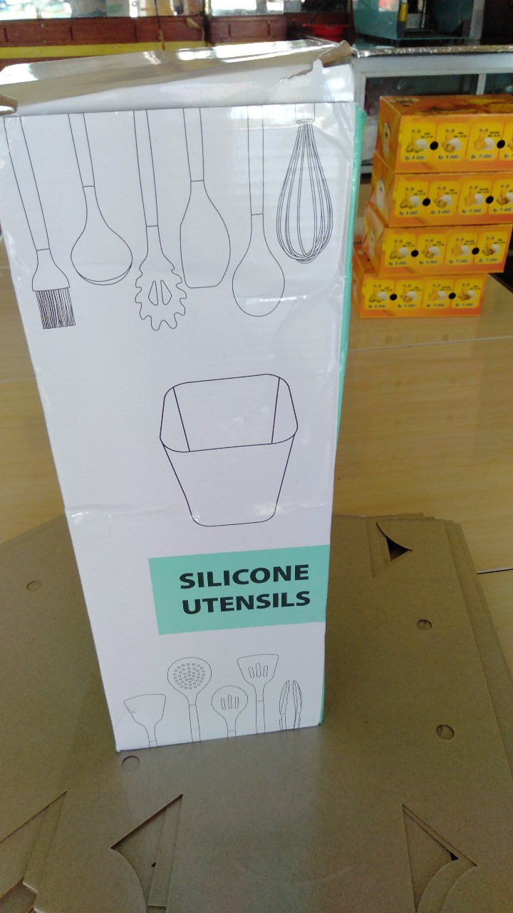 Welcook Sutil Utensils Silicone Peralatan Masak Set - Pink - 12 Pcs