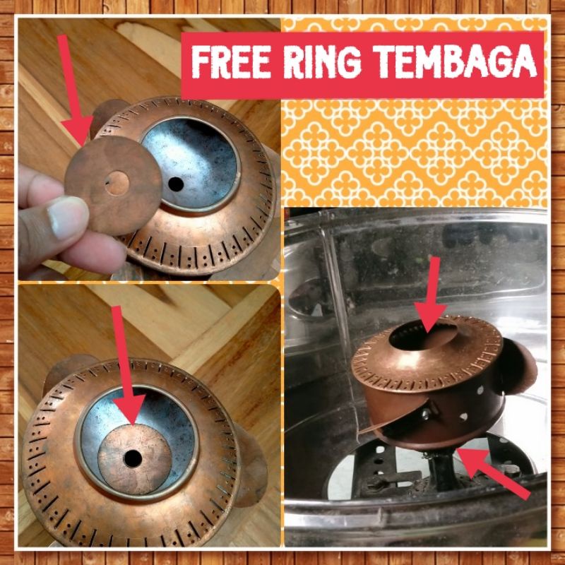 tungku aromanis/harum manis model twister bahan Tembaga 8cm & 10cm |FREE RING TEMBAGA|