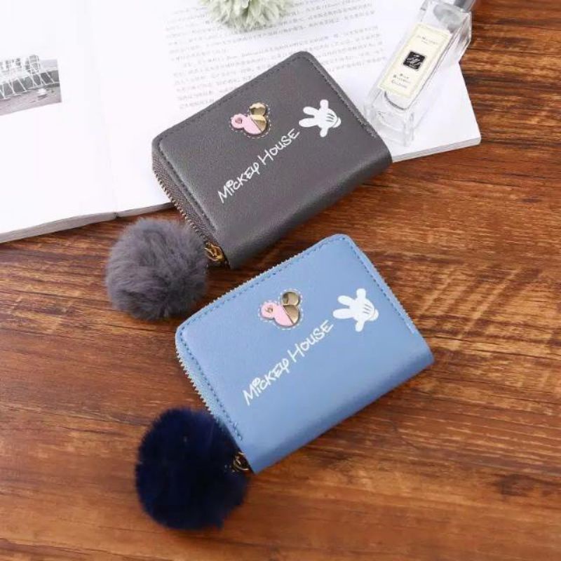 Arifirn D30 - Dompet Lipat Wanita Murah Free PomPom