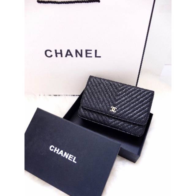 Chanel WOC CHEVRON Caviar