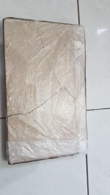 Talenan / Tatakan Marmer Beige | Beige Marble Flat Tray 25x15 Cm