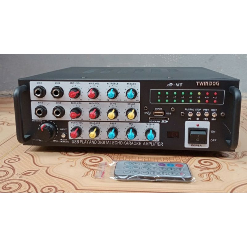 Twindog  , TD , AV 168 USB  , Twin Dog ,  Ampli, Amply, Amplifier  + Remote