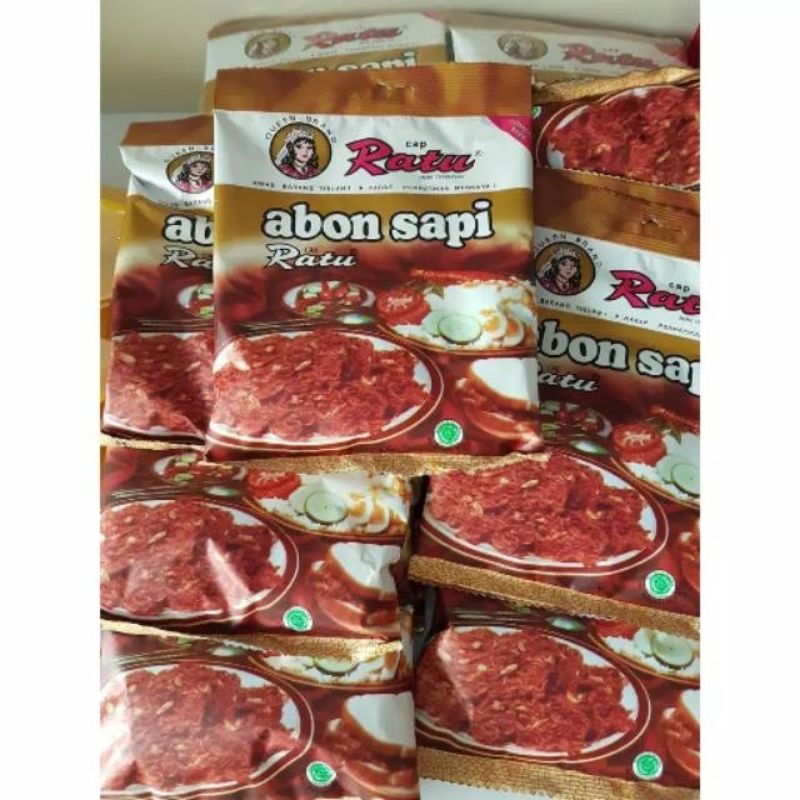 

Abon sapi cap Ratu 90 gram asli