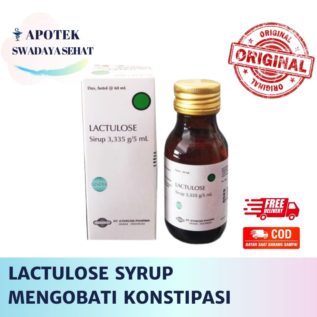 LACTULOSE Syrup 60 ML - Obat Konstipasi Pelancar Pencernaan Sirup Laktulosa Lactulos