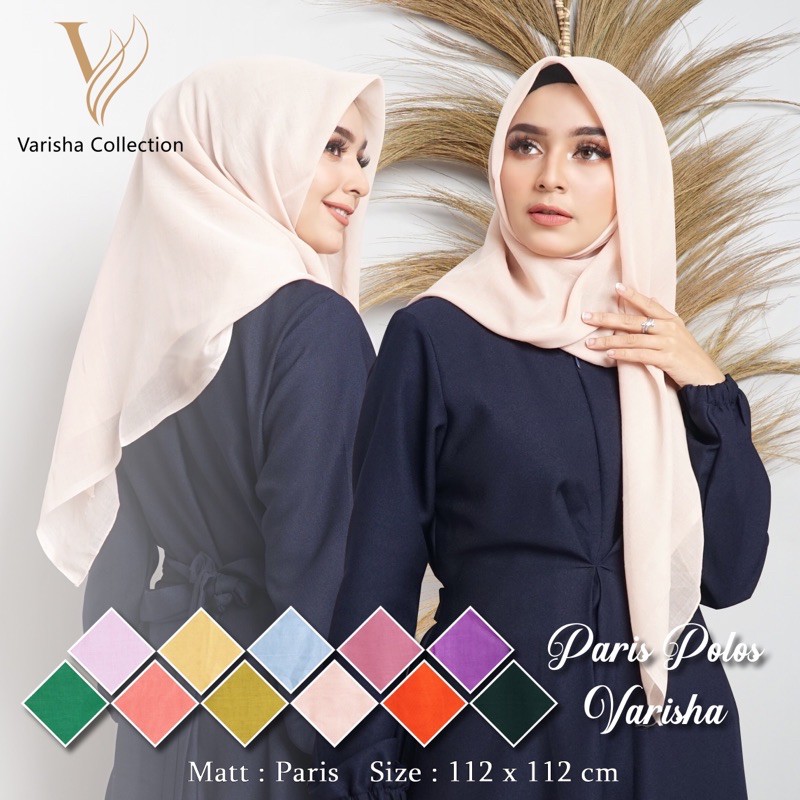 KERUDUNG SEGIEMPAT PARIS POLOS MURAH SERI D - Jilbab Segiempat - Kerudung Import Terbaru