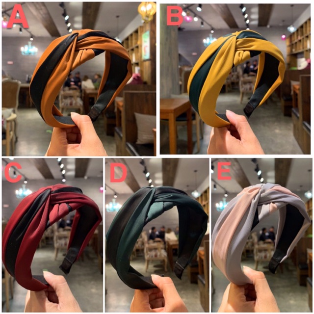 Bando-63 Bendo FASHION/Premium Bandana Simpul Twist Elastis Ala Korea Untuk Wanita