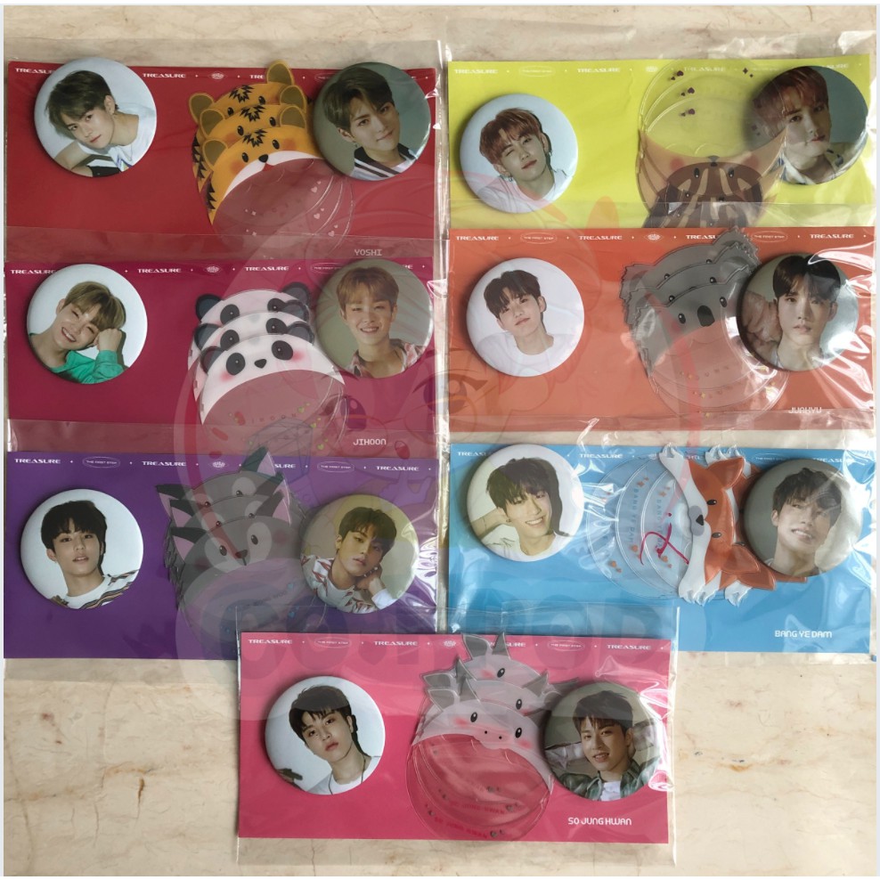 [DP ONLY] TREASURE I LOVE YOU OFFICIAL MD - PIN BUTTON + COVER SET