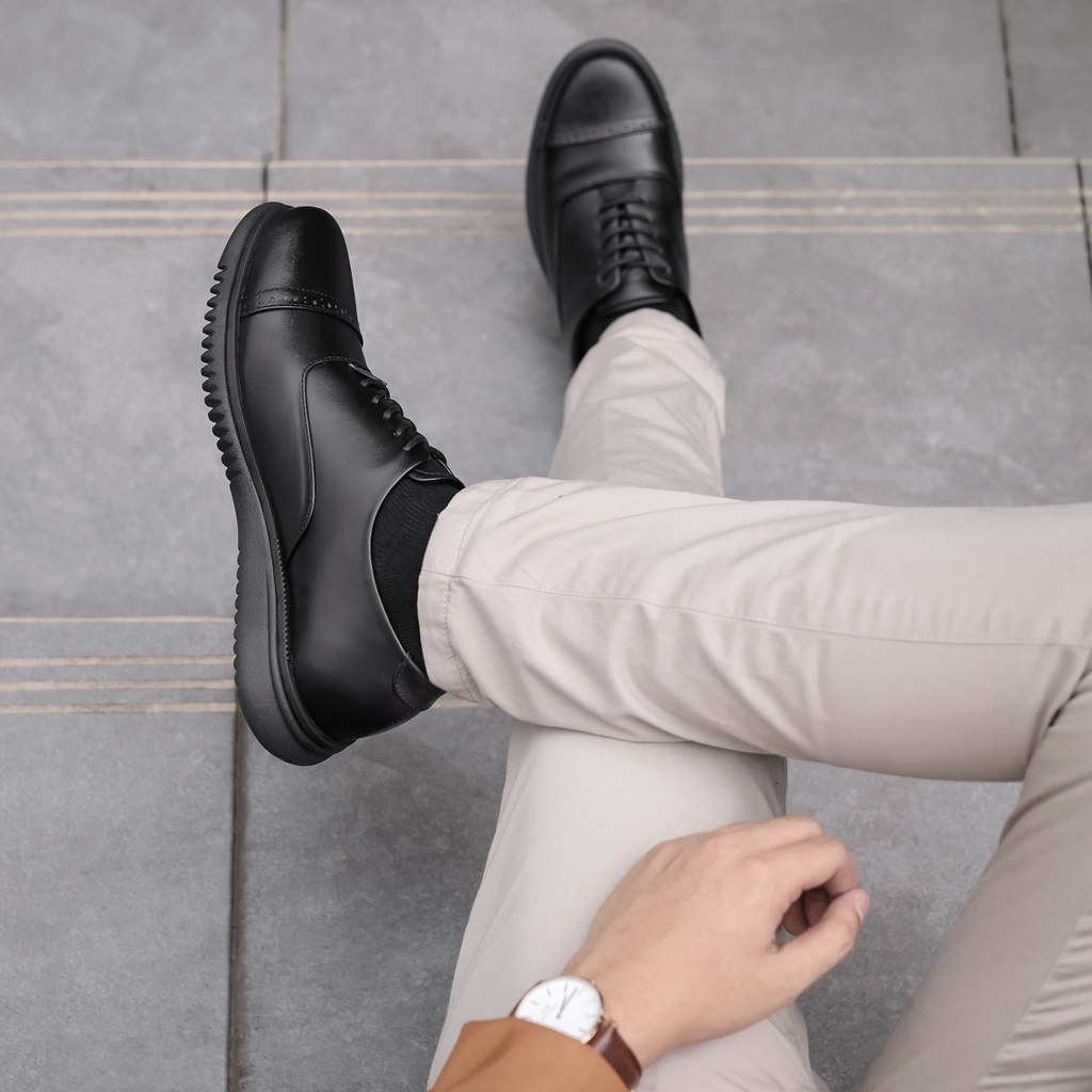 EINSTEIN BLACK ORIGINAL x KENZIOS Sepatu Kulit Sapi Asli Full Hitam Pria Formal Pantofel Tali Kerja Kantor Dinas Resmi Guru PNS Kantoran Pesta Undangan Kondangan Wedding Wisuda Kuliah Semi Casual Derby Oxford Genuine Leather Kenzio Footwear Keren Terbaru