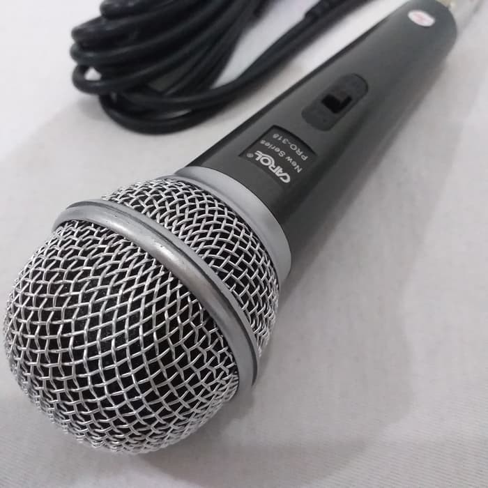 Mic Microphone Karaoke CAROL PRO-318/Mic Kabel Vokal Dynamic