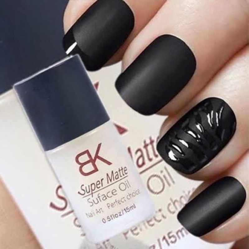 BK super matte nail polish top coat matt mate doff nail polish cat kuku matte matt