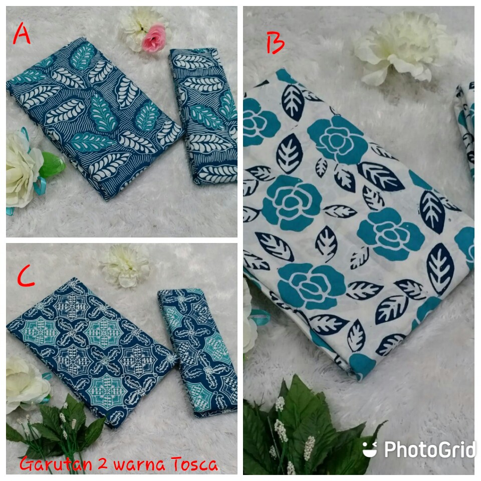 Kain Batik Garutan 2 Warna Tosca
