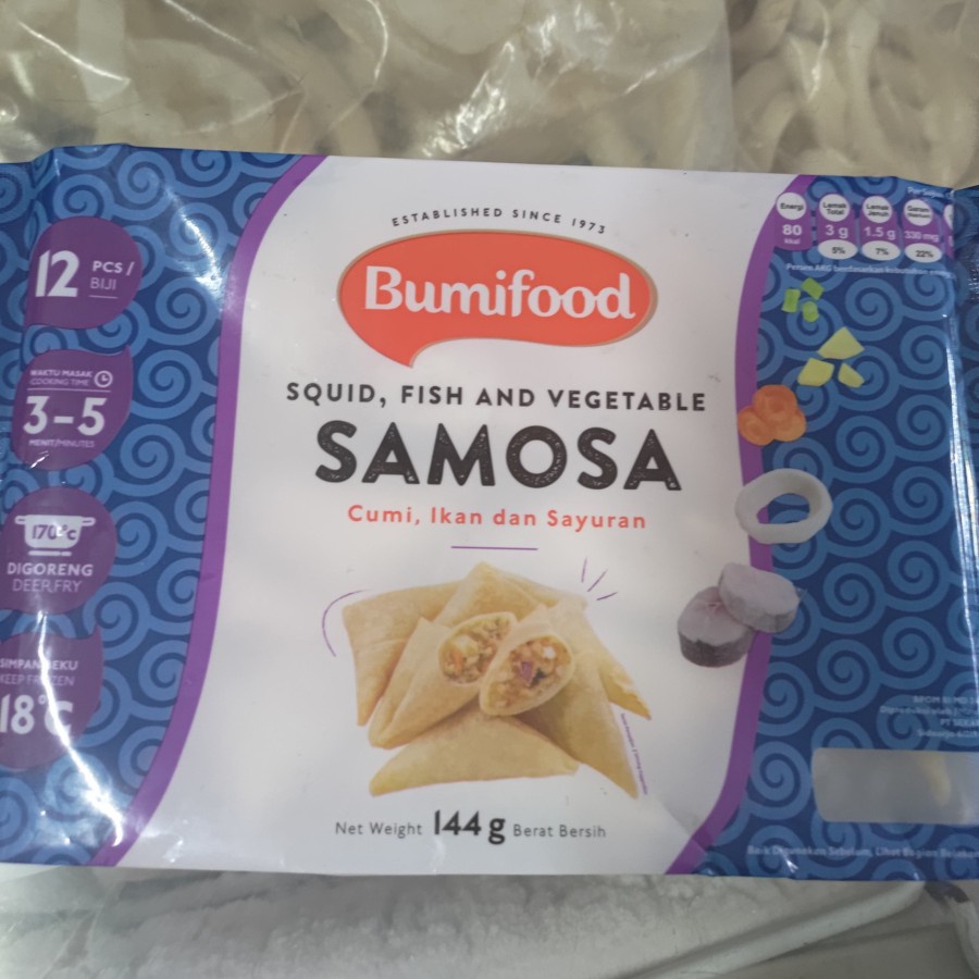 

Bumifood Samosa cumi ikan 144 gr