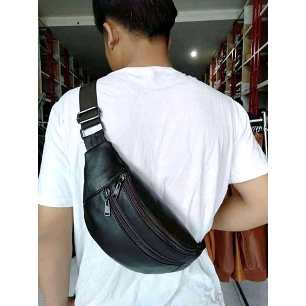 WaistbagPria Kulit Asli Garut SukaregangTerbaru