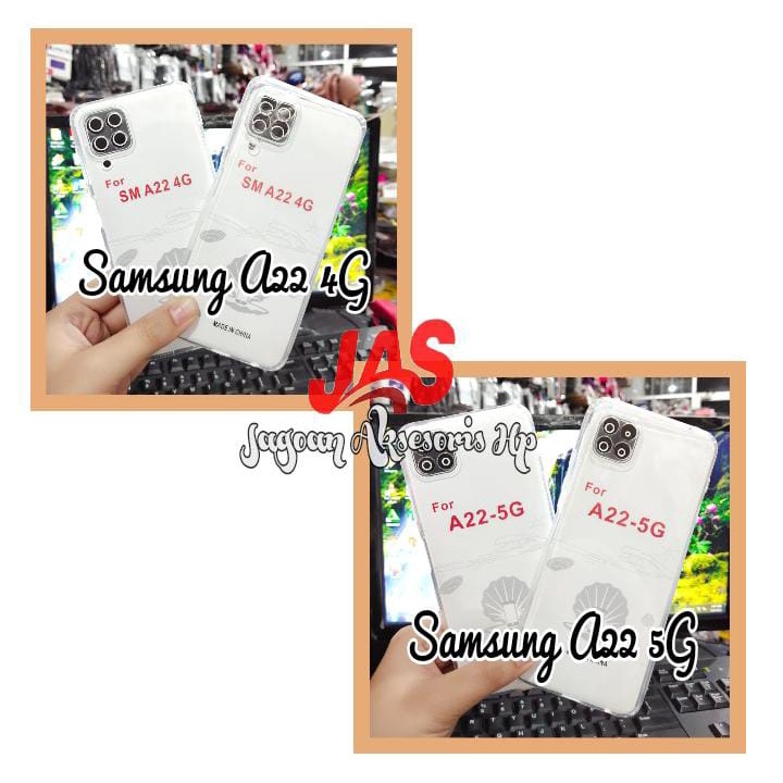 Soft Case Clear HD with Protector Camera Samsung A22 4G A22 5G TPU Silicon Transparan