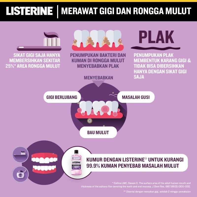 LISTERINE Multi Protect Zero Antiseptic Mouthwash / Obat Kumur Antiseptik 250 ml - No Alcohol