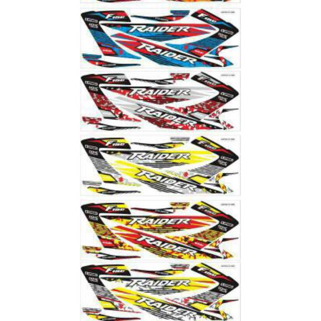 Stiker, striping variasi satria facelift Raider 150