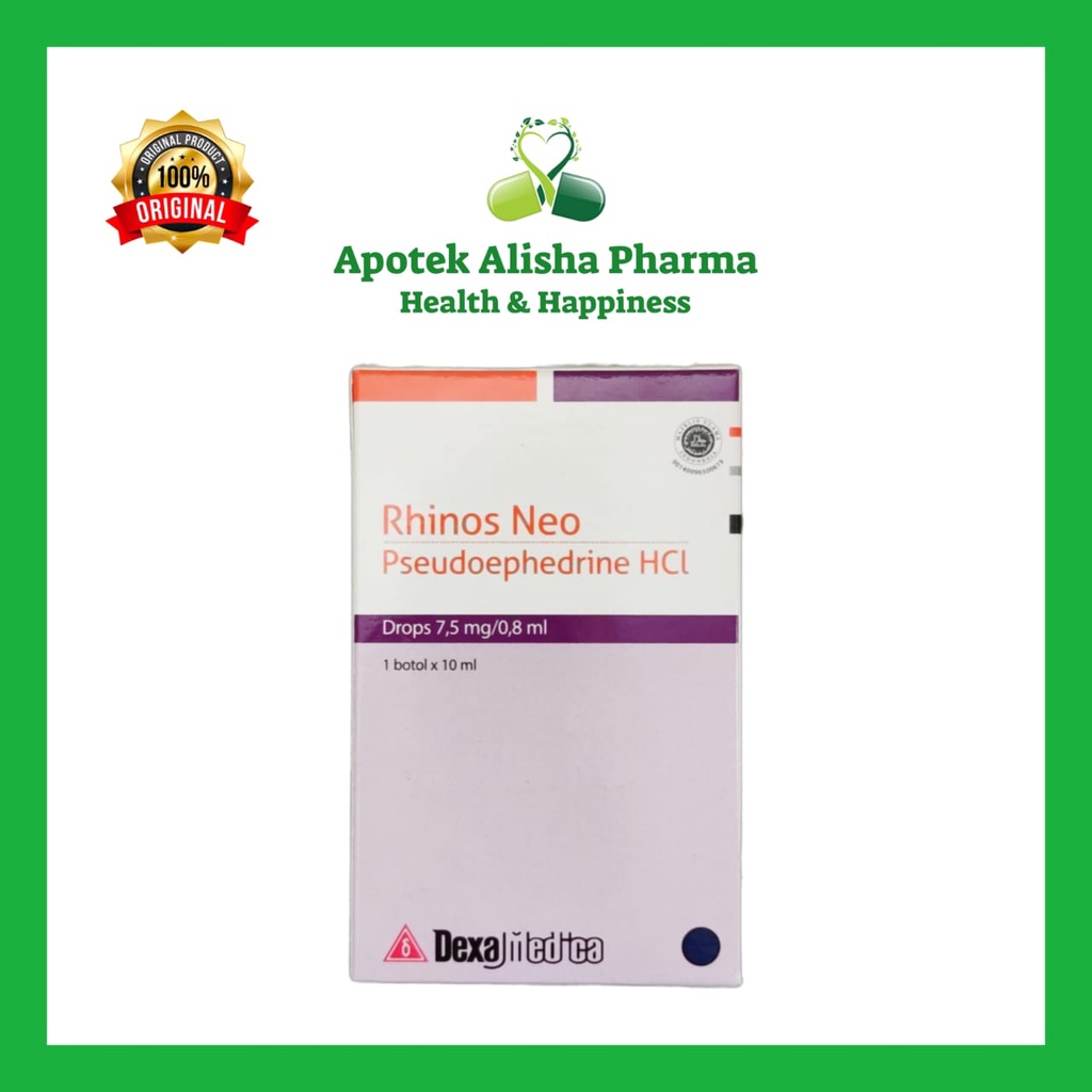 RHINOS NEO DROP 10ml/RHINOS JUNIOR SIRUP 60ml-Rhinos Baby Drops/Rhinos JR Sirup Obat Flu/Pilek/Alergi/Hidung Tersumbat Bayi/Anak