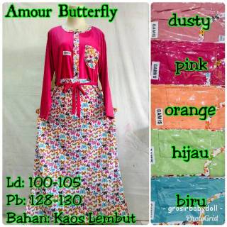 Geser7Motif AMOUR DASTER Klok Panjang Kaos  BUSUI  BUMIL 