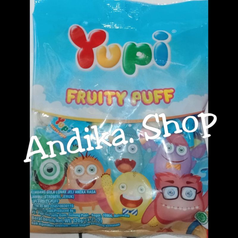 

permen yupi Fruity puff kemasan bag 120gram