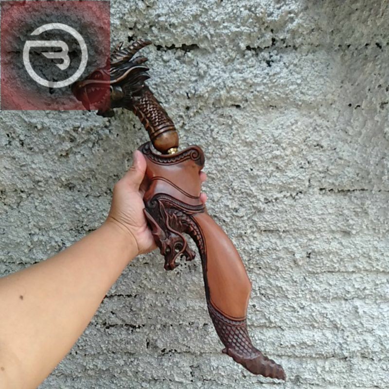 Perkakss Kujang Pamor Ukir Besar