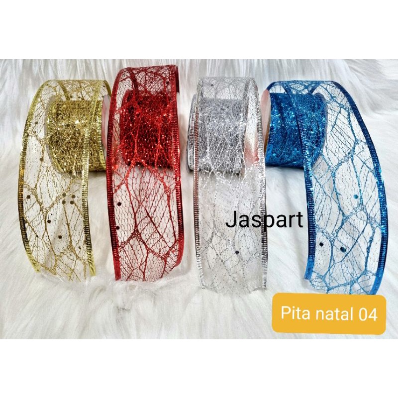 

PITA GLITTER NATAL PINGGIR KAWAT PITA PARCEL PITA CHRISTMAS PITA HIASAN CANTIK LEBAR 5 CM DAN 6,5 CM PITA NATAL 04