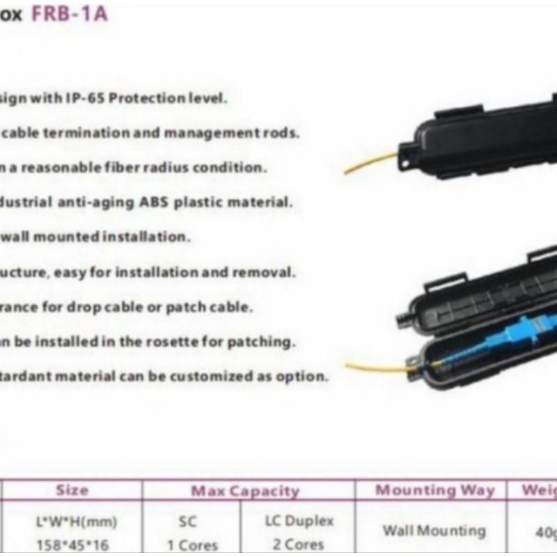 Join Box Fiber Optic / Join Culiser fiber optic adaptor SC- Black