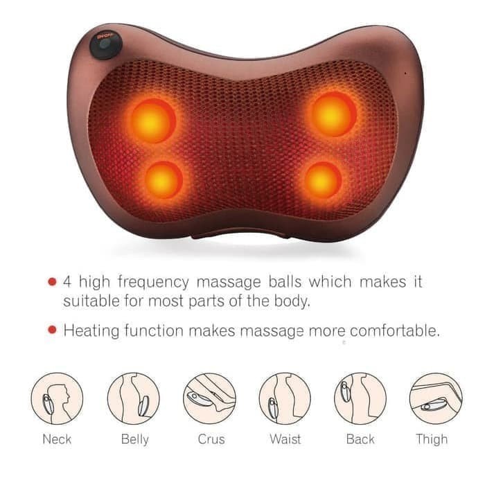 Bantal Pijat Shiatsu Terapi Pinggang Punggung Alat Pijat Portable