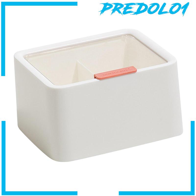 (Predolo1) Kotak Penyimpanan Kapas / Lipstick Bahan Abs Anti Debu Untuk Meja / Kamar Mandi