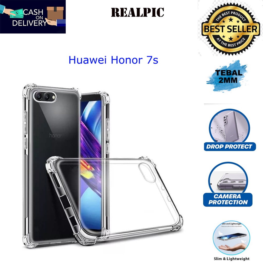 Case Huawei Honor 7s Casing Clear HD KETEBALAN 2MM BENING TRANSPARAN TPU Premium Softcase