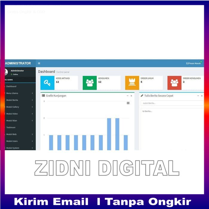 Aplikasi MLM Berbasis Web ZIDNI DIGITAL OFFICIAL