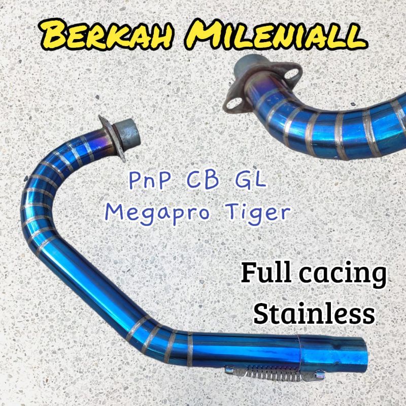 Leheran leher knalpot stainless cb 100 cb125 gl 100 gl 125 megapro tiger