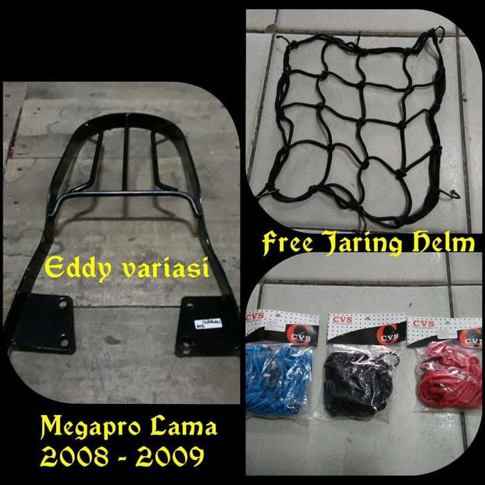 Aksesoris Motor Touring Breket Bok Megapro Lama Free Jaring Helm