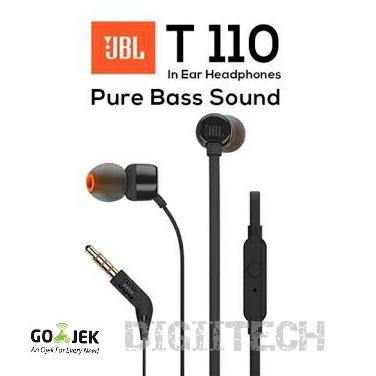 Jbl T110 + Audio Bluetooth Receiver - Jbl T110 Wireless Headset - Hitam