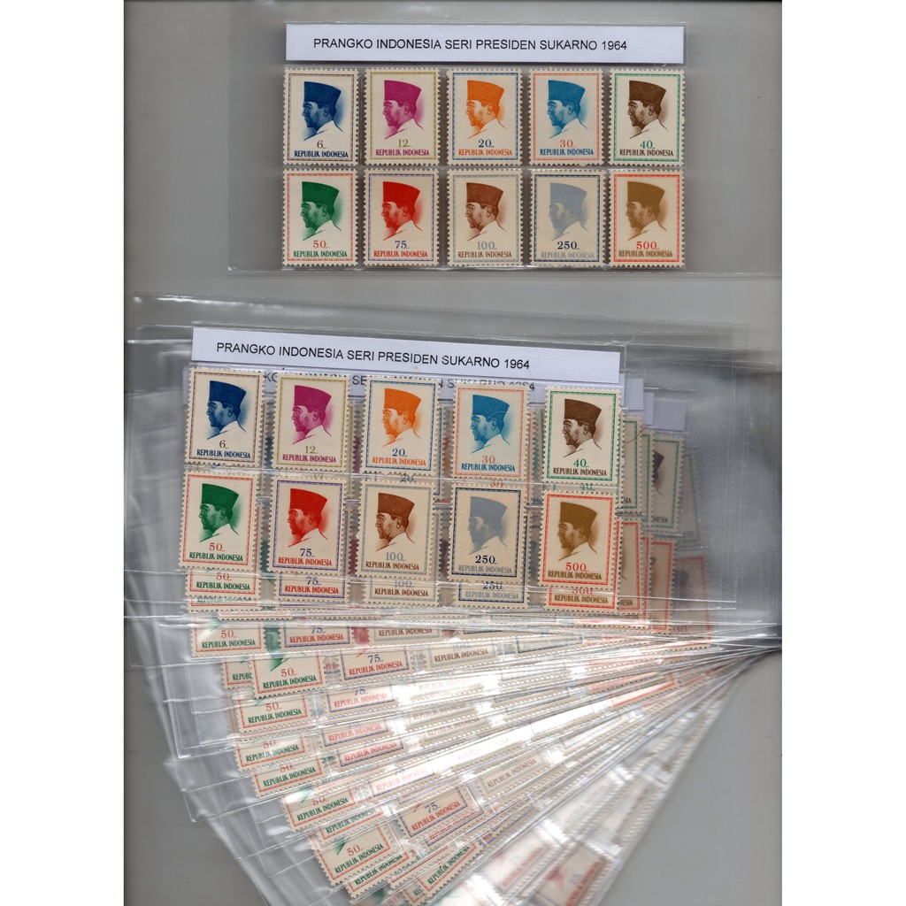 

Bl 2229 Lot 10 Pcs Prangko Soekarno Berbeda MNH