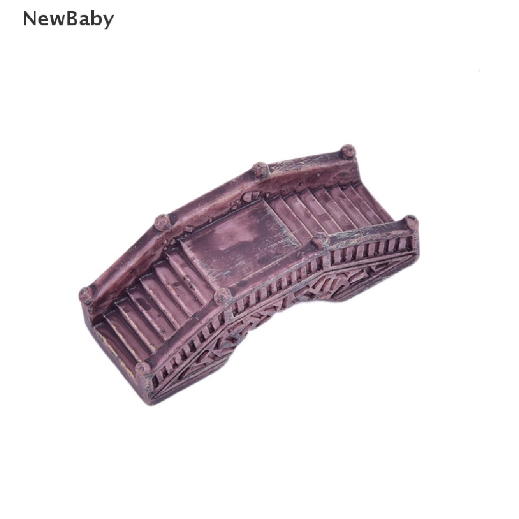 1pc Miniatur Jembatan Kayu Bahan Resin Untuk Dekorasi Lansekap Mikro