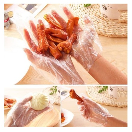 S0G-Sarung Tangan STP Plastik Hand Glove isi 100pcs Food Grade anti Virus