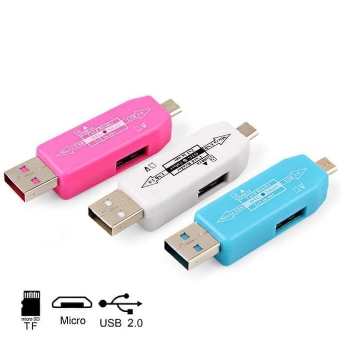 OTG Card Reader Combo + USB Hub 2.0 Adapter Micro USB Original Android OTG