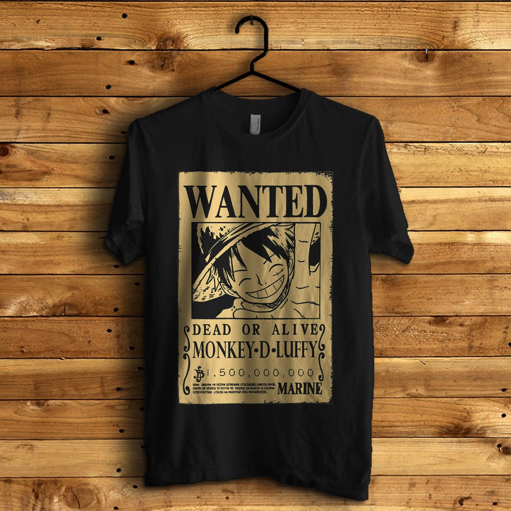Kaos baju Distro One piece Bounty Luffy One piece Hitam Navy XS - 6XL